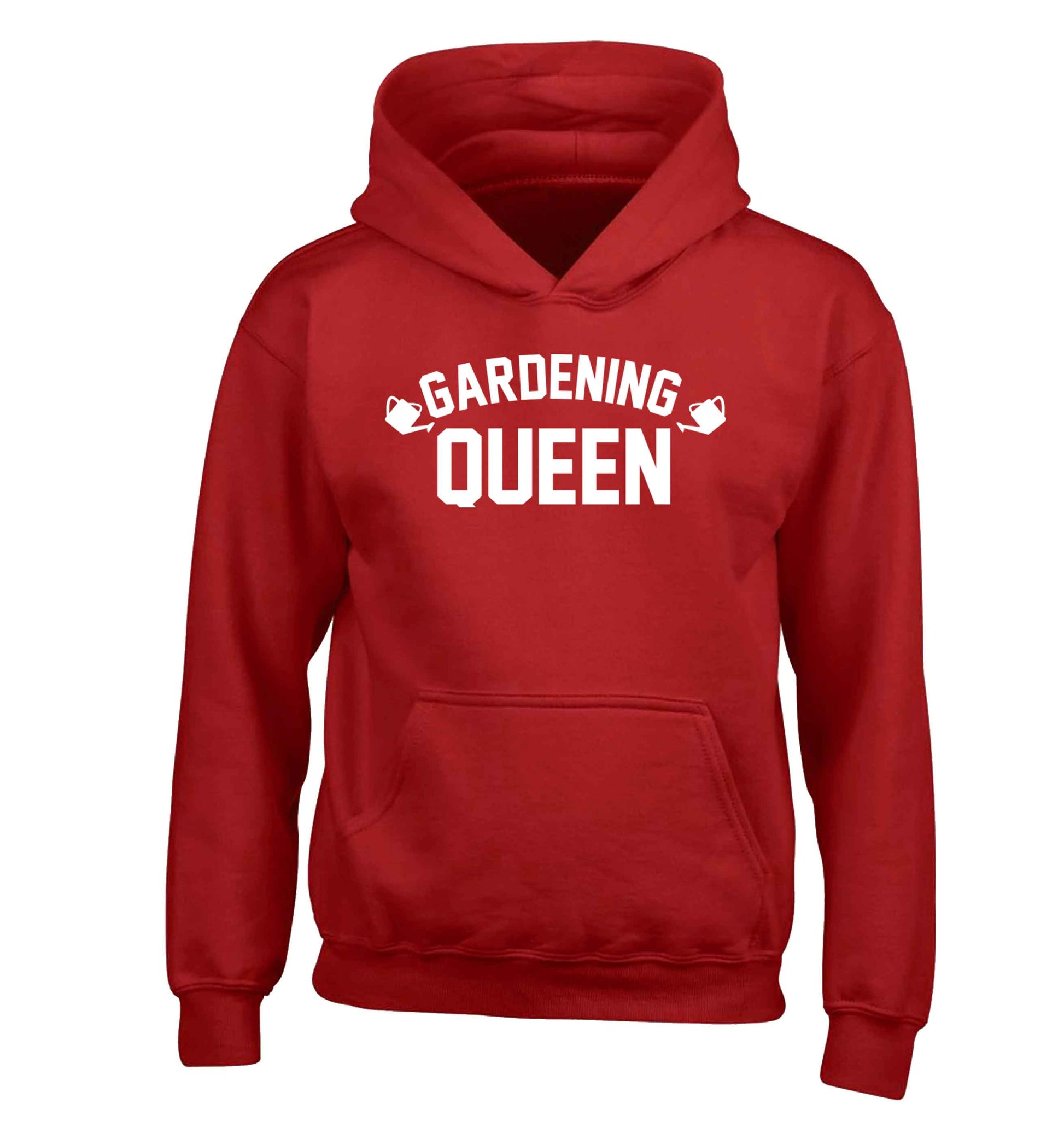 Gardening queen children's red hoodie 12-13 Years