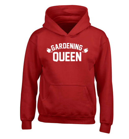 Gardening queen children's red hoodie 12-13 Years