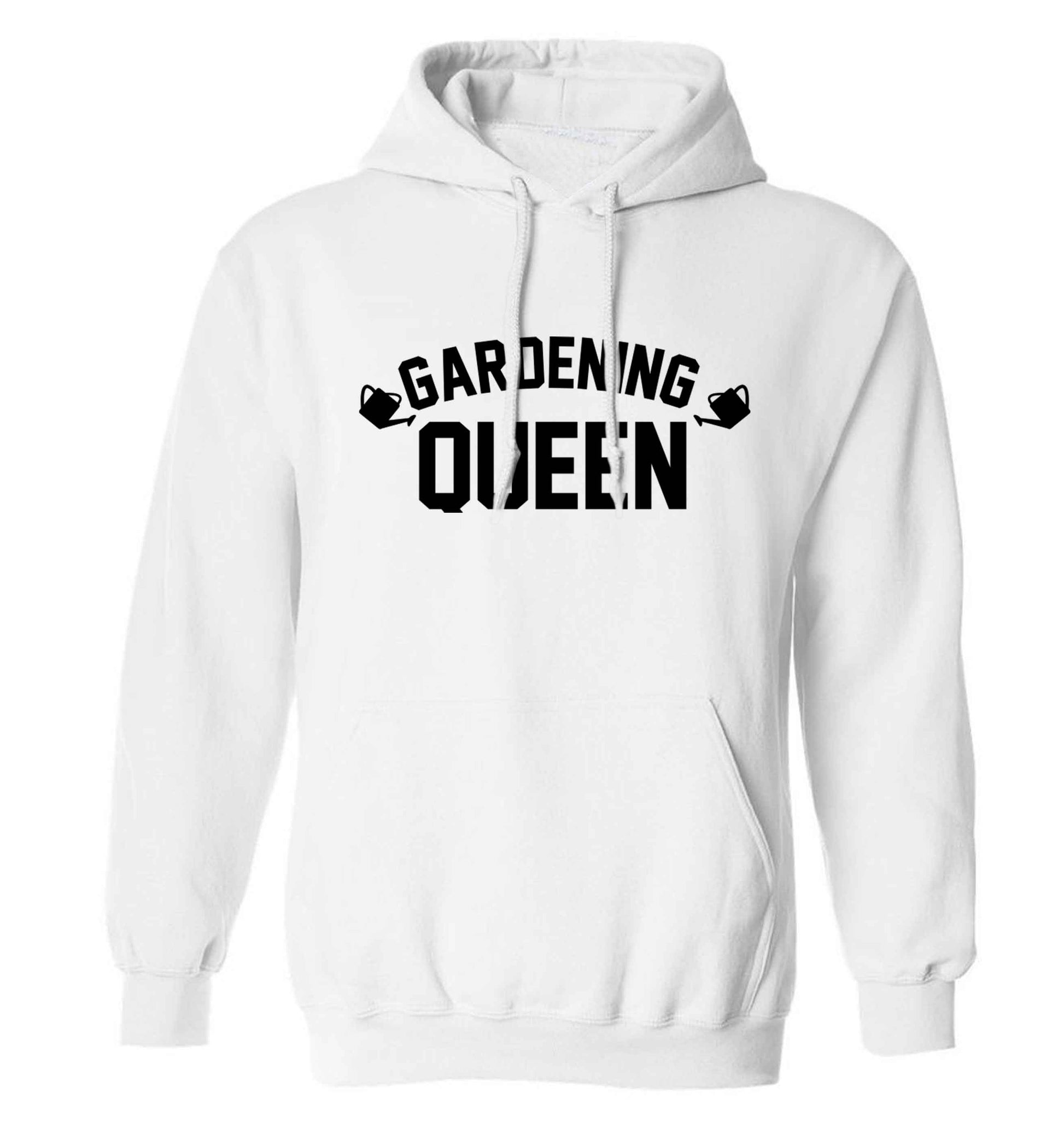 Gardening queen adults unisex white hoodie 2XL