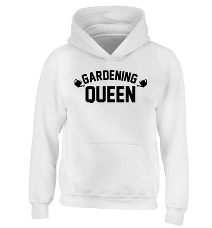 Gardening queen children's white hoodie 12-13 Years