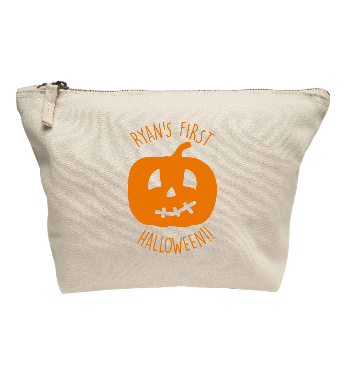 Personalised Halloween - pumpkin | Makeup / wash bag