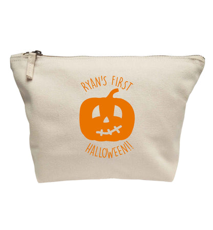 Personalised Halloween - pumpkin | Makeup / wash bag