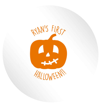 Personalised Halloween - pumpkin 24 @ 45mm matt circle stickers