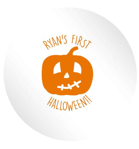 Personalised Halloween - pumpkin 24 @ 45mm matt circle stickers