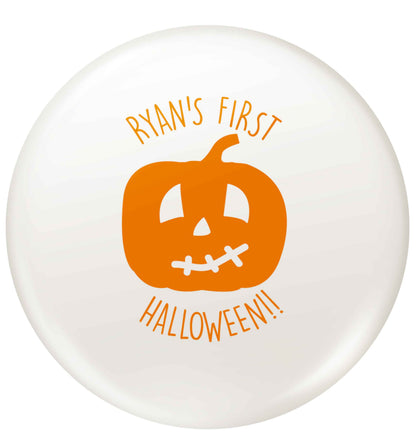 Personalised Halloween - pumpkin small 25mm Pin badge