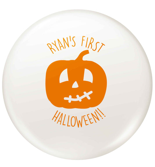 Personalised Halloween - pumpkin small 25mm Pin badge