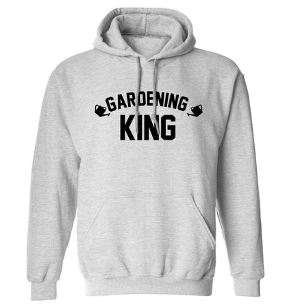 Gardening king adults unisex grey hoodie 2XL