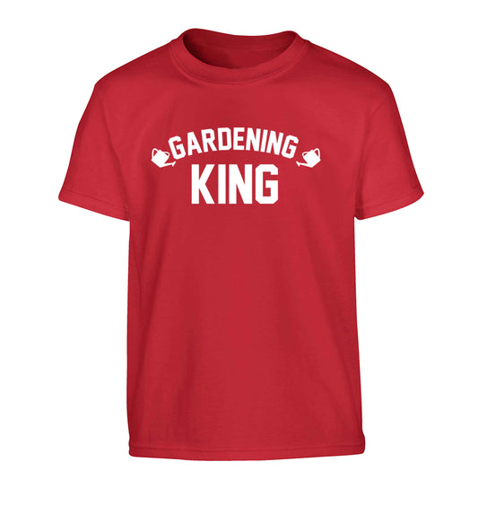 Gardening king Children's red Tshirt 12-13 Years