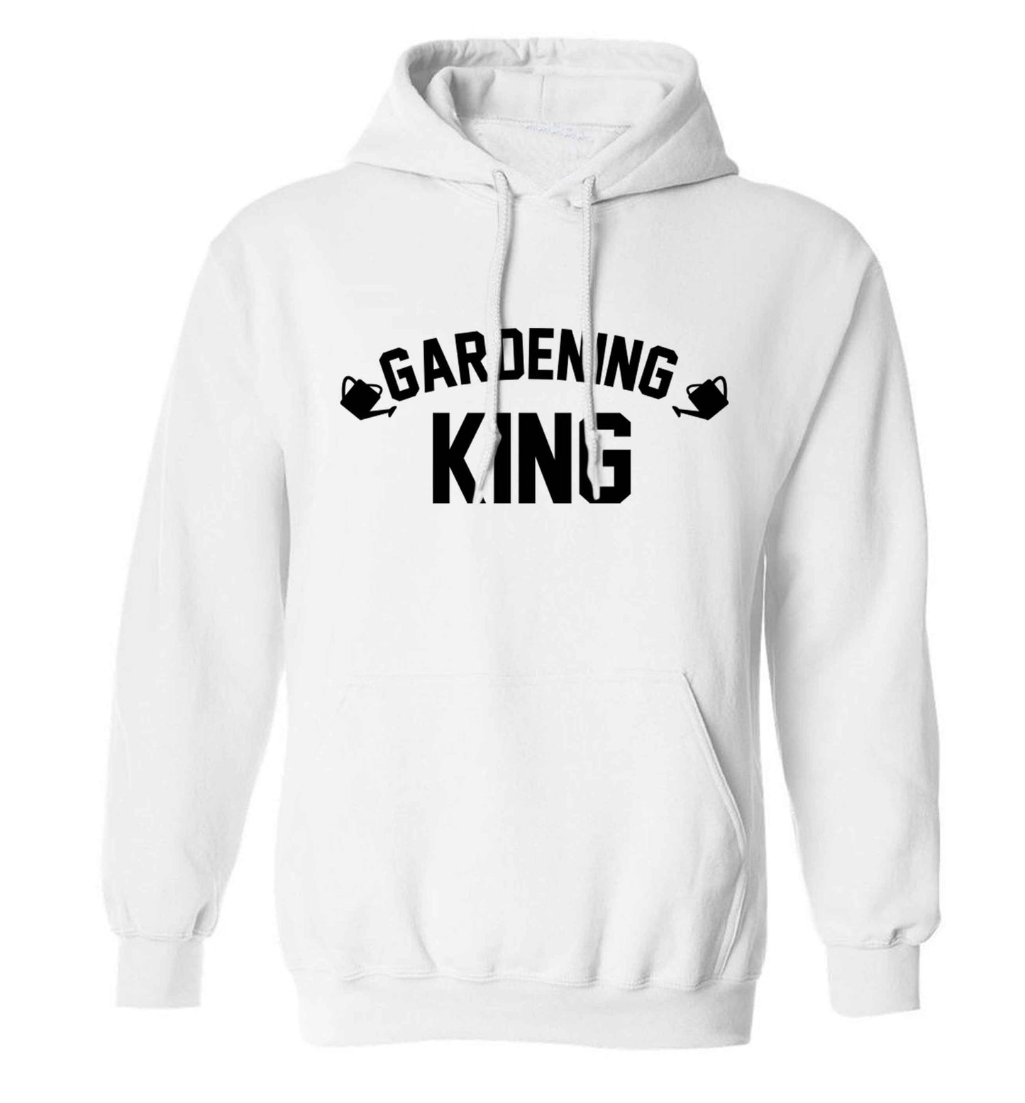 Gardening king adults unisex white hoodie 2XL