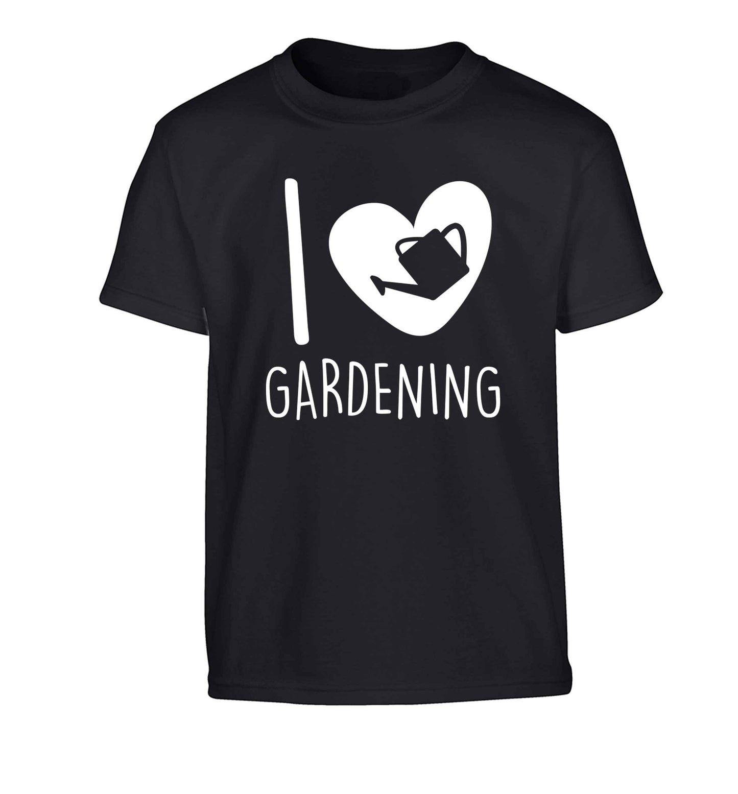 I love gardening Children's black Tshirt 12-13 Years