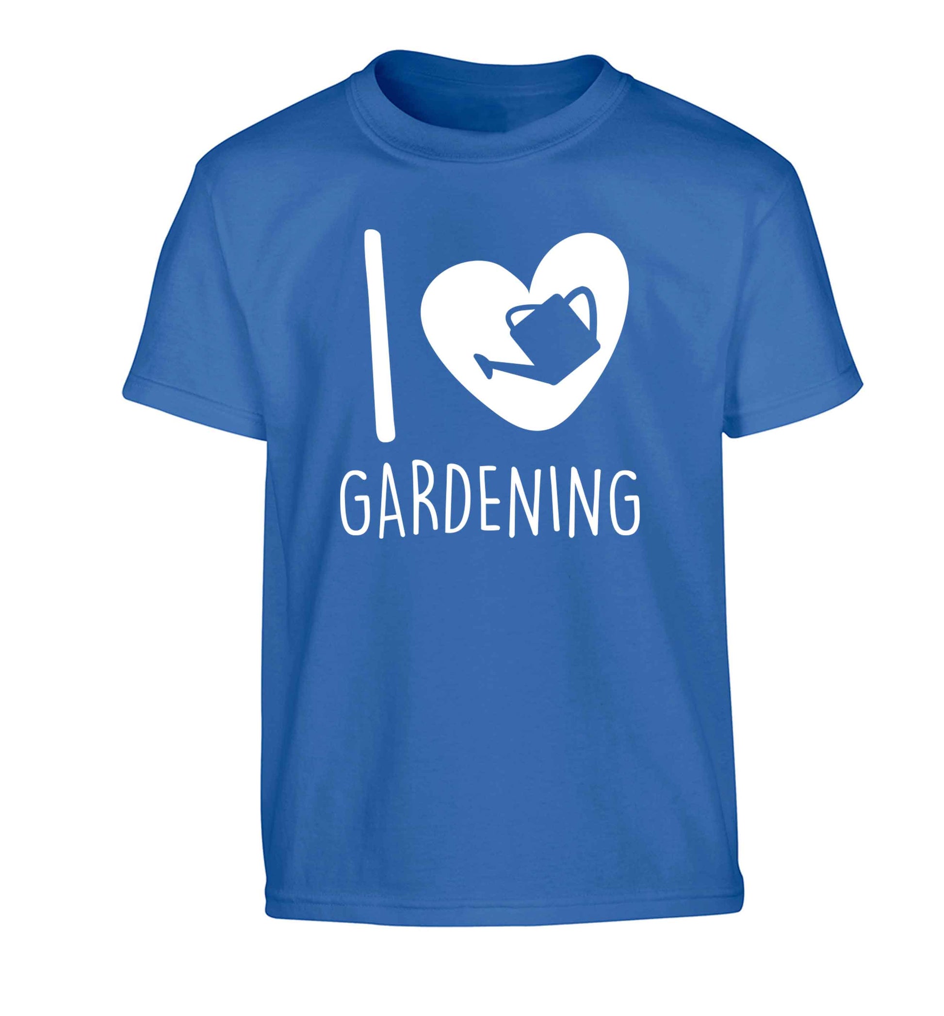 I love gardening Children's blue Tshirt 12-13 Years