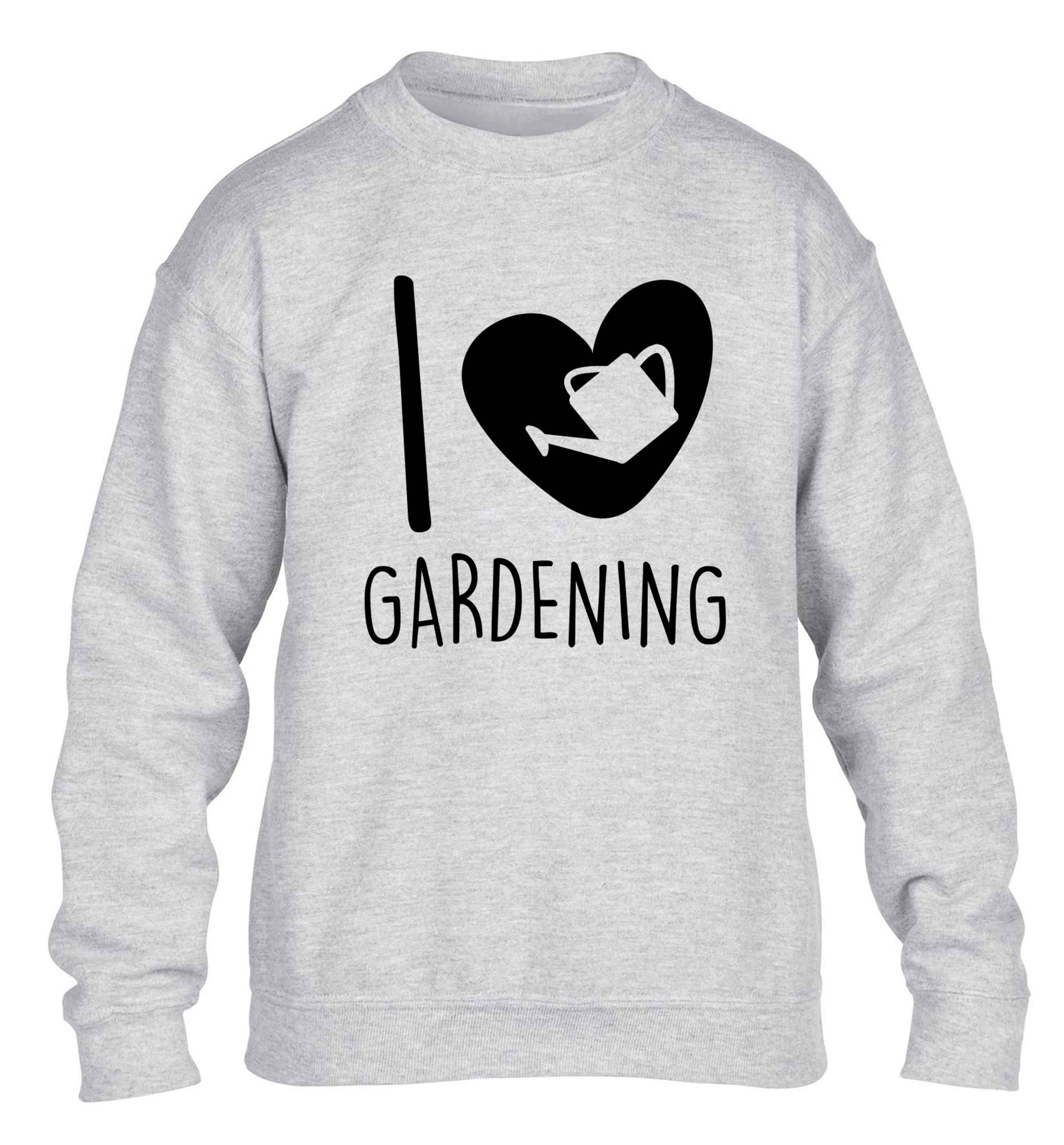 I love gardening children's grey sweater 12-13 Years