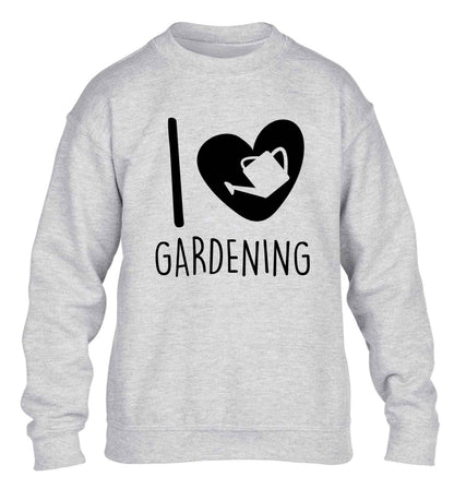 I love gardening children's grey sweater 12-13 Years