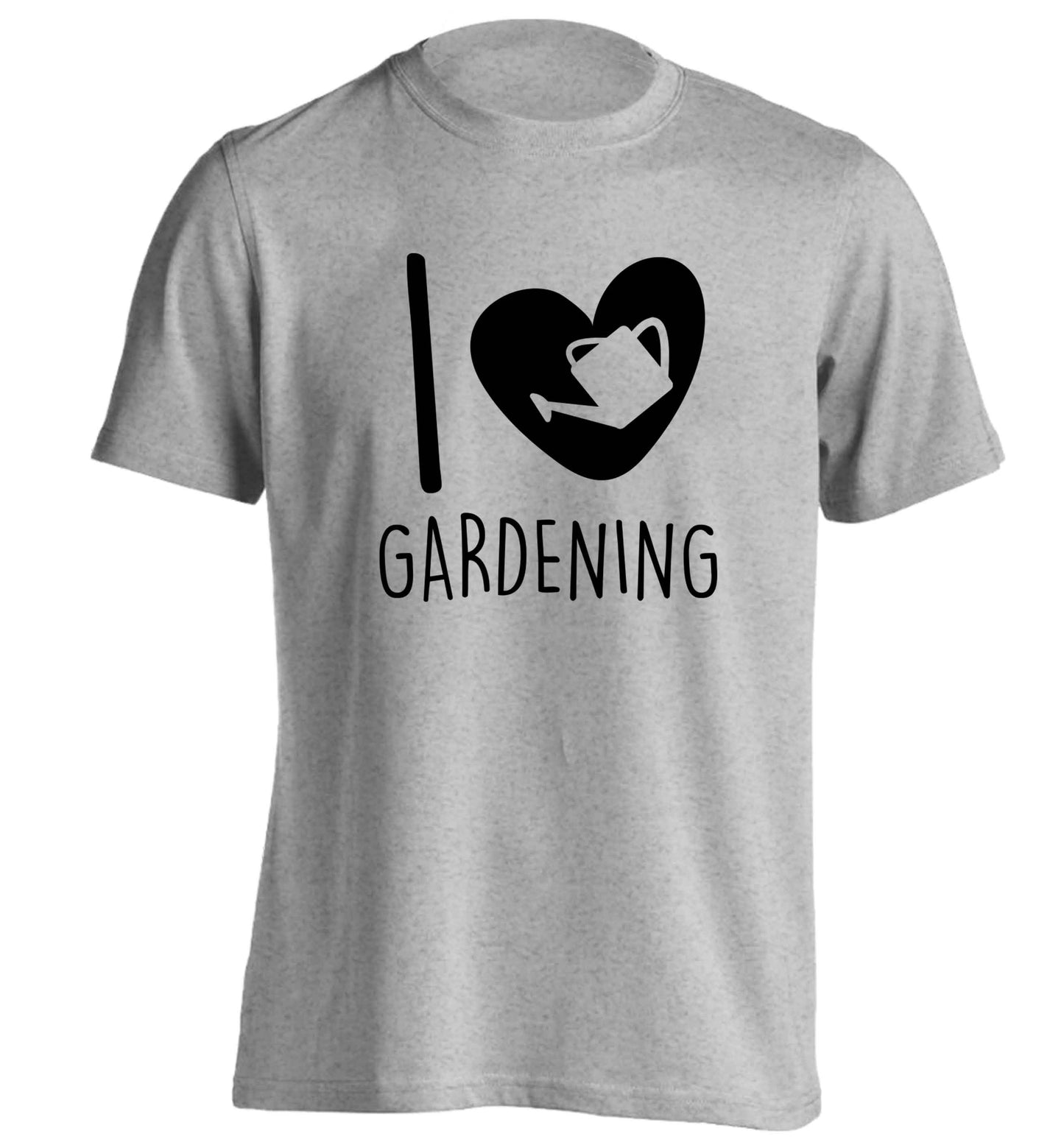I love gardening adults unisex grey Tshirt 2XL