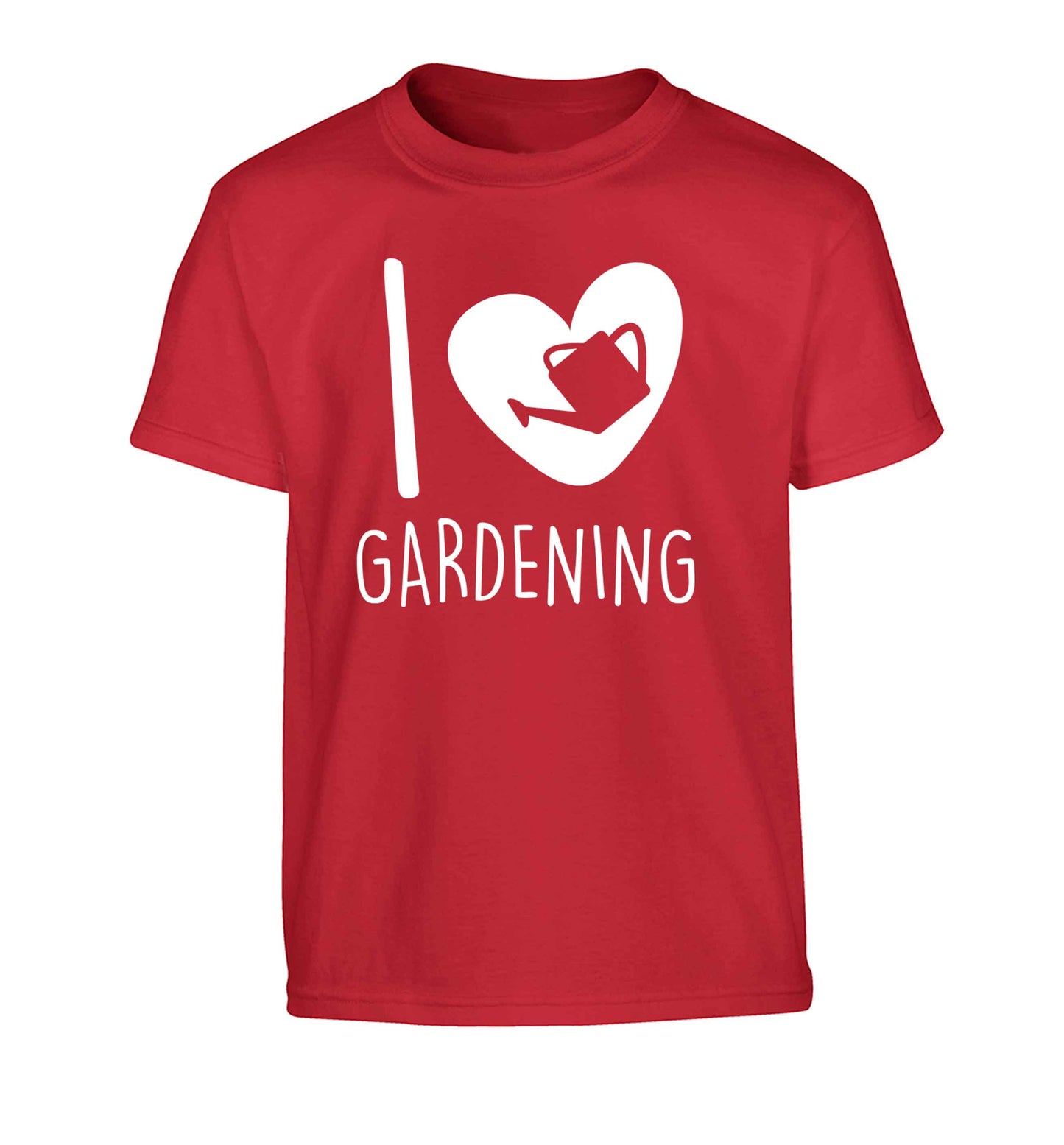 I love gardening Children's red Tshirt 12-13 Years