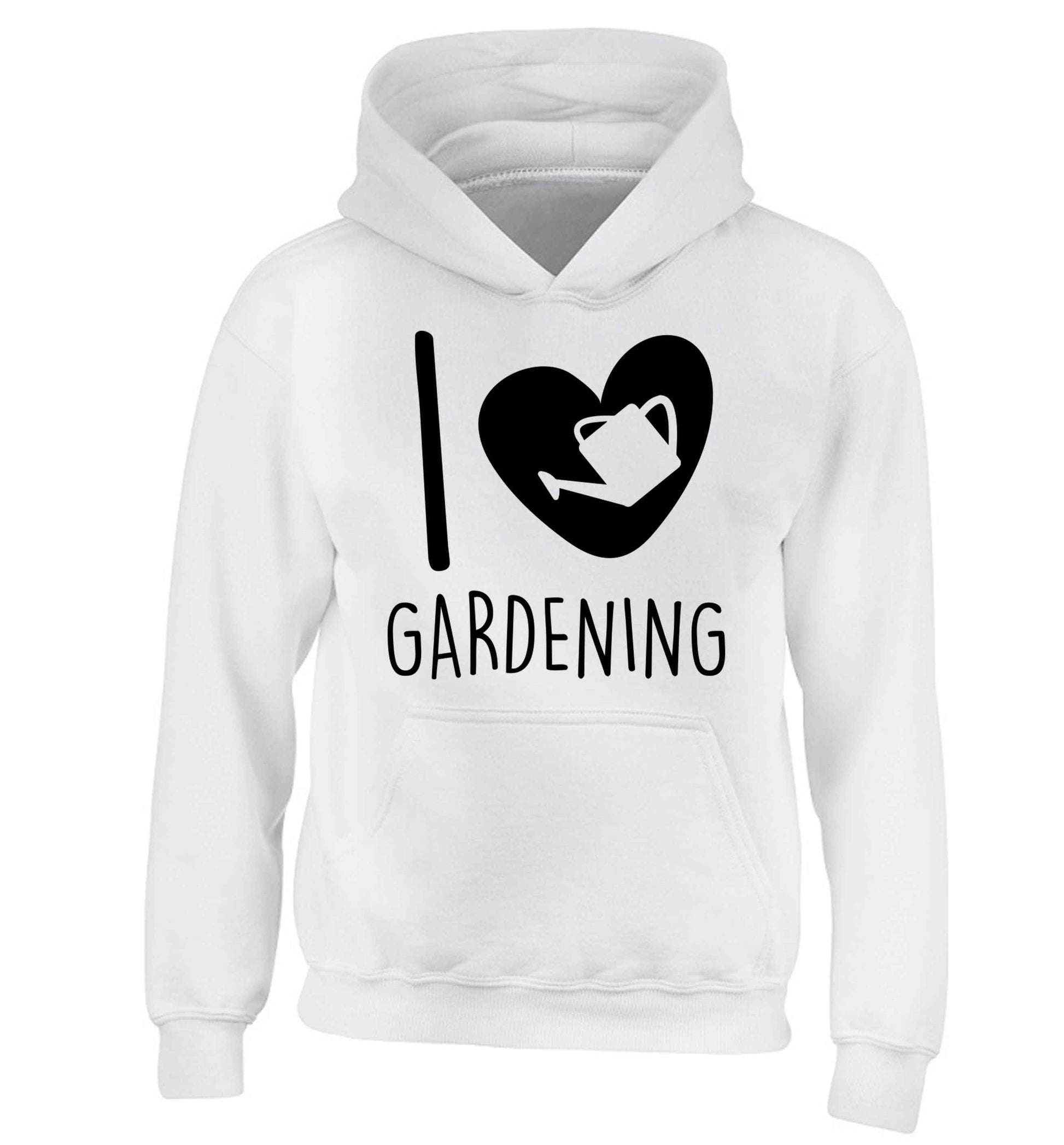 I love gardening children's white hoodie 12-13 Years