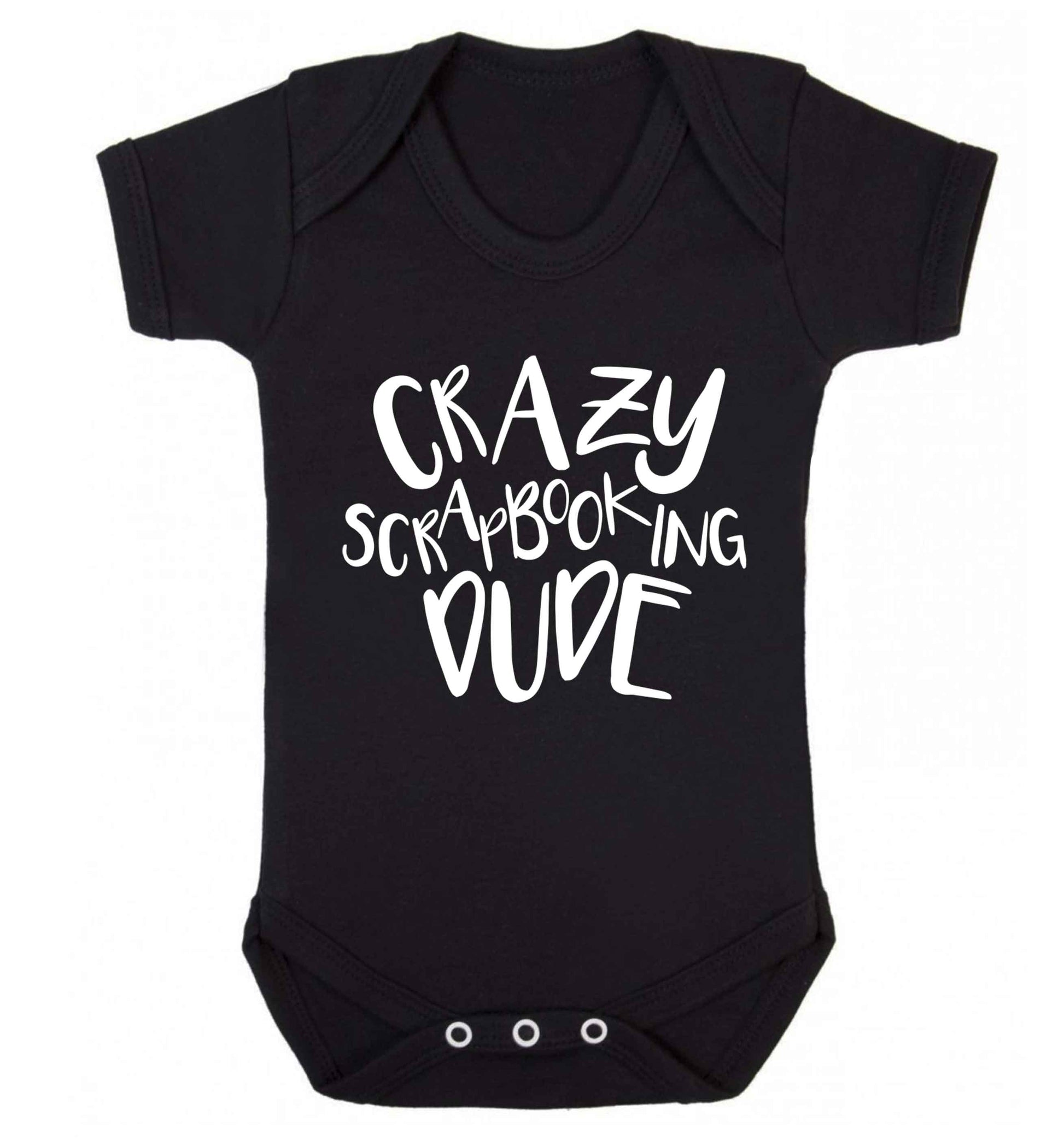 Crazy scrapbooking dude Baby Vest black 18-24 months
