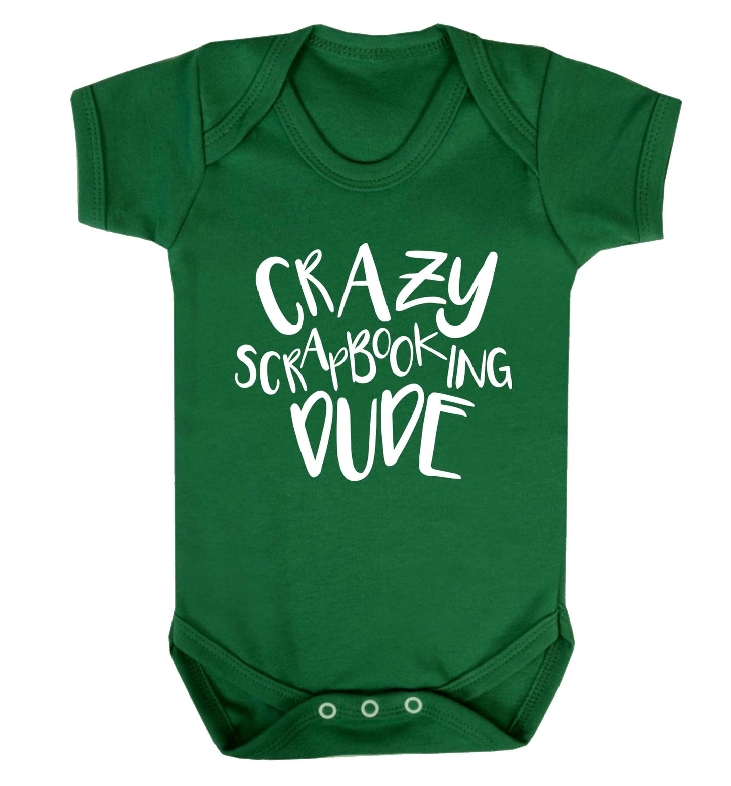 Crazy scrapbooking dude Baby Vest green 18-24 months