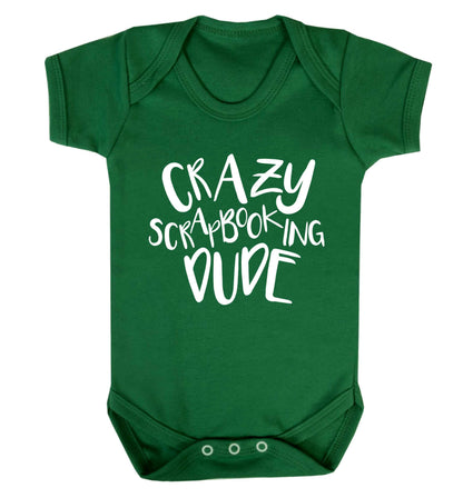 Crazy scrapbooking dude Baby Vest green 18-24 months