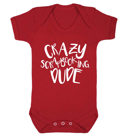 Crazy scrapbooking dude Baby Vest red 18-24 months