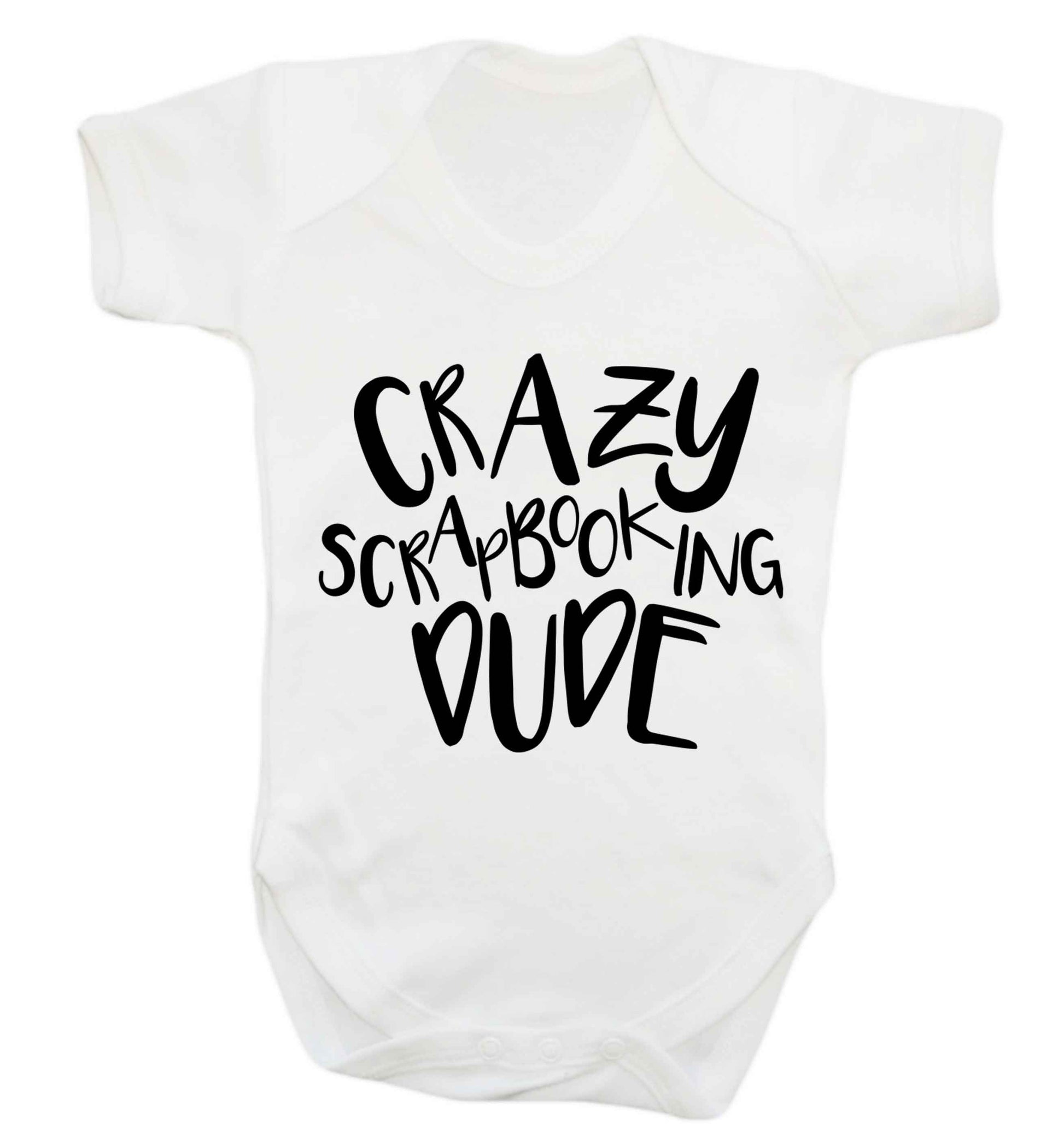 Crazy scrapbooking dude Baby Vest white 18-24 months