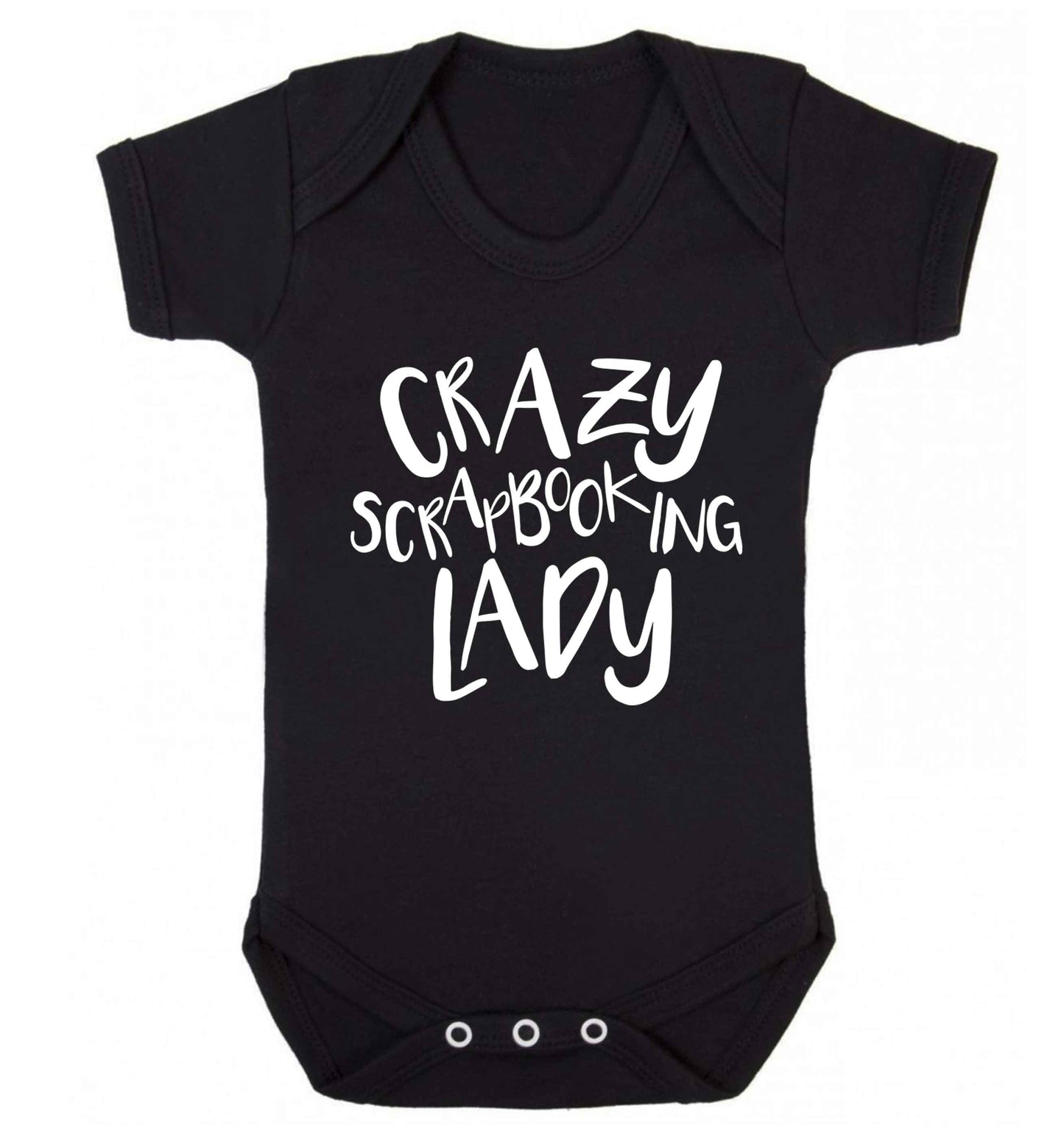 Crazy scrapbooking lady Baby Vest black 18-24 months