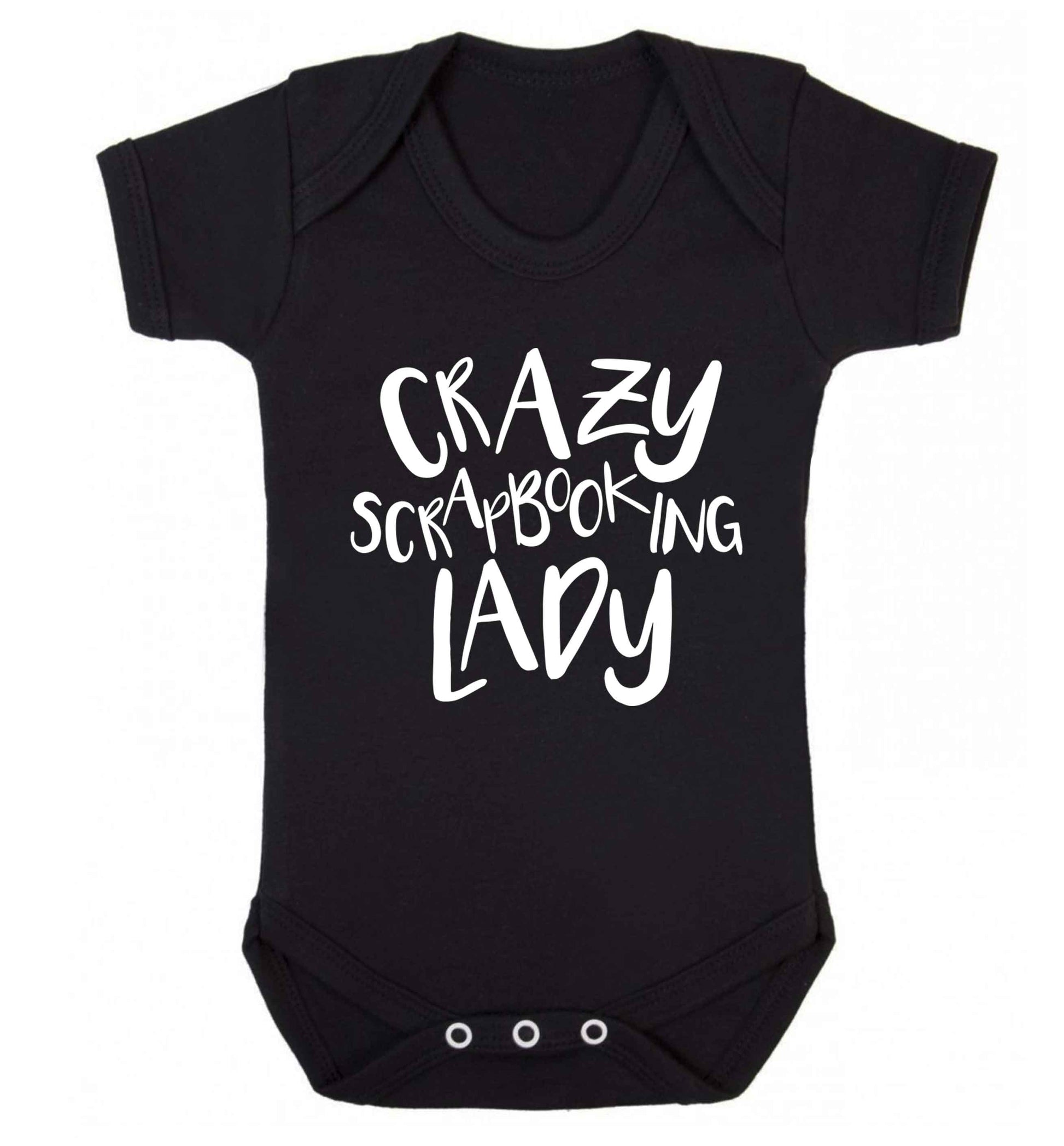 Crazy scrapbooking lady Baby Vest black 18-24 months