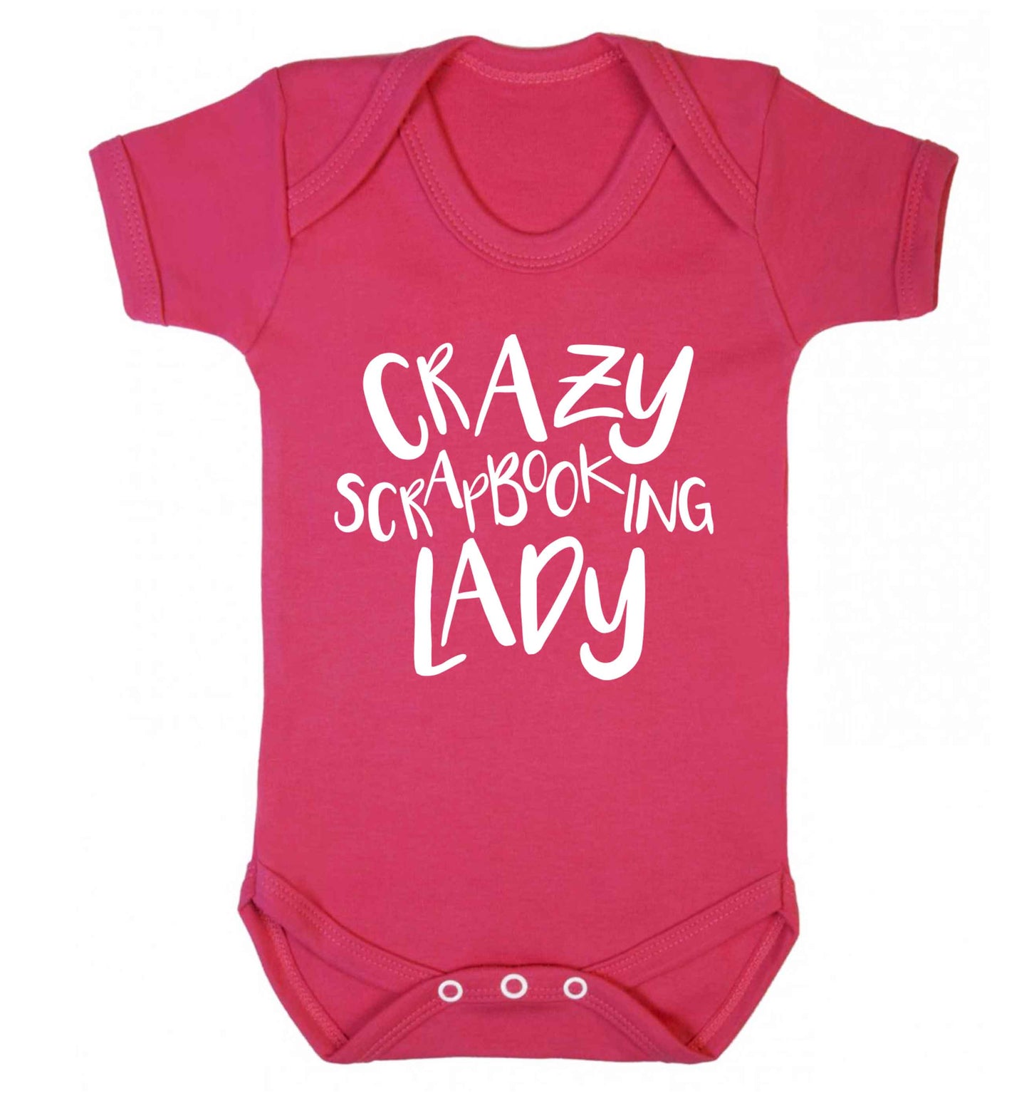 Crazy scrapbooking lady Baby Vest dark pink 18-24 months