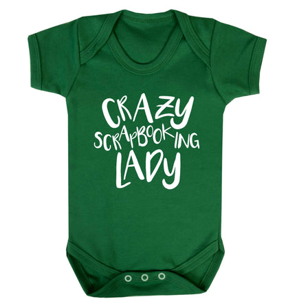 Crazy scrapbooking lady Baby Vest green 18-24 months