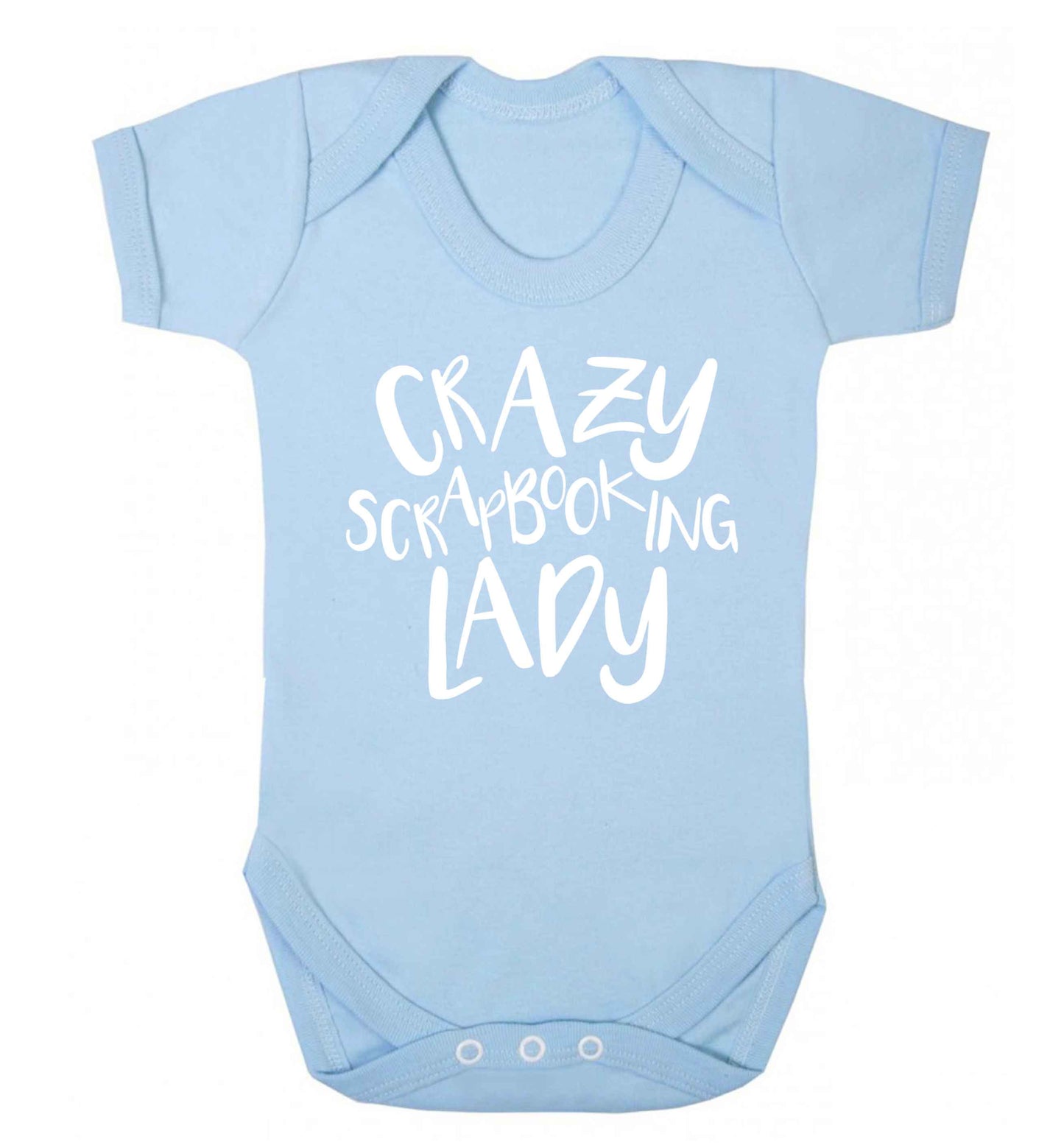 Crazy scrapbooking lady Baby Vest pale blue 18-24 months