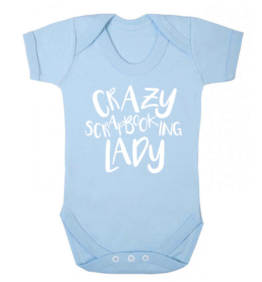 Crazy scrapbooking lady Baby Vest pale blue 18-24 months