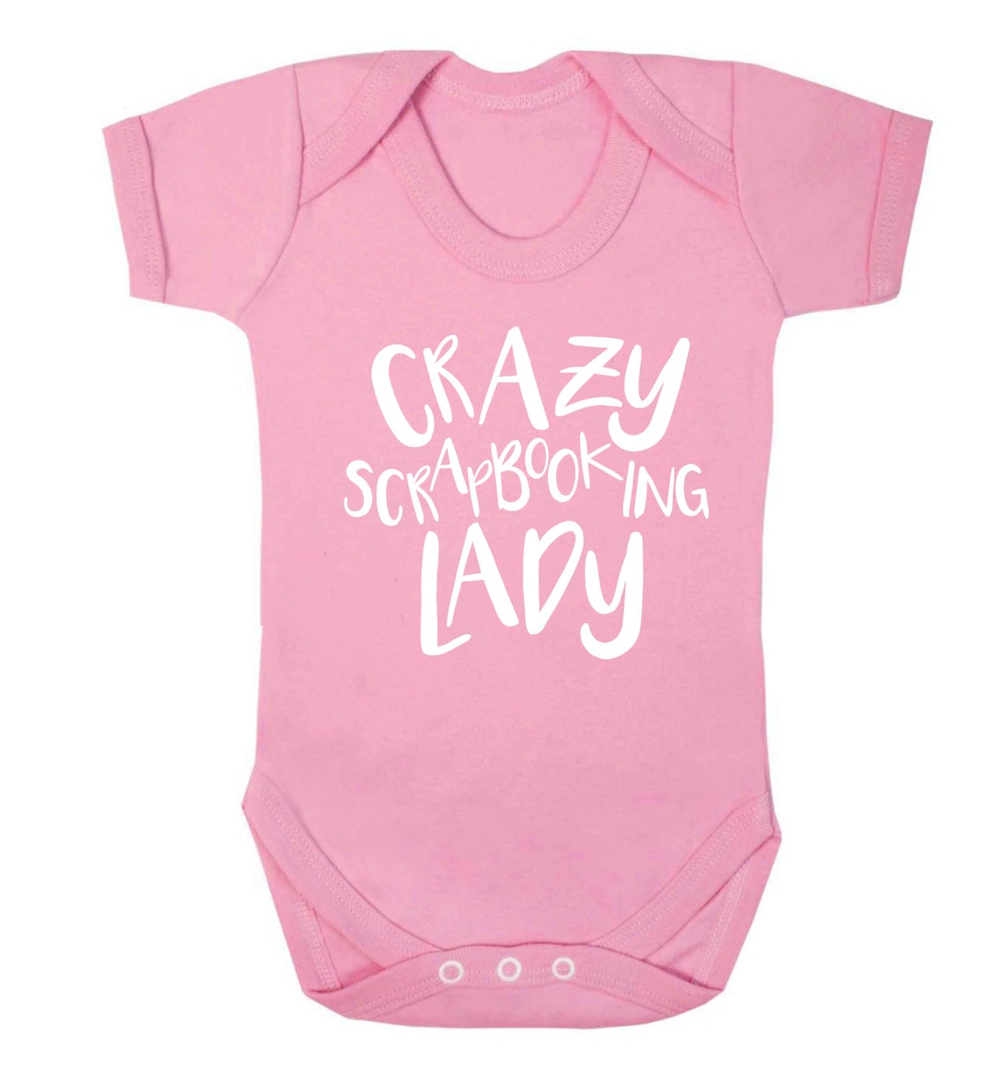 Crazy scrapbooking lady Baby Vest pale pink 18-24 months
