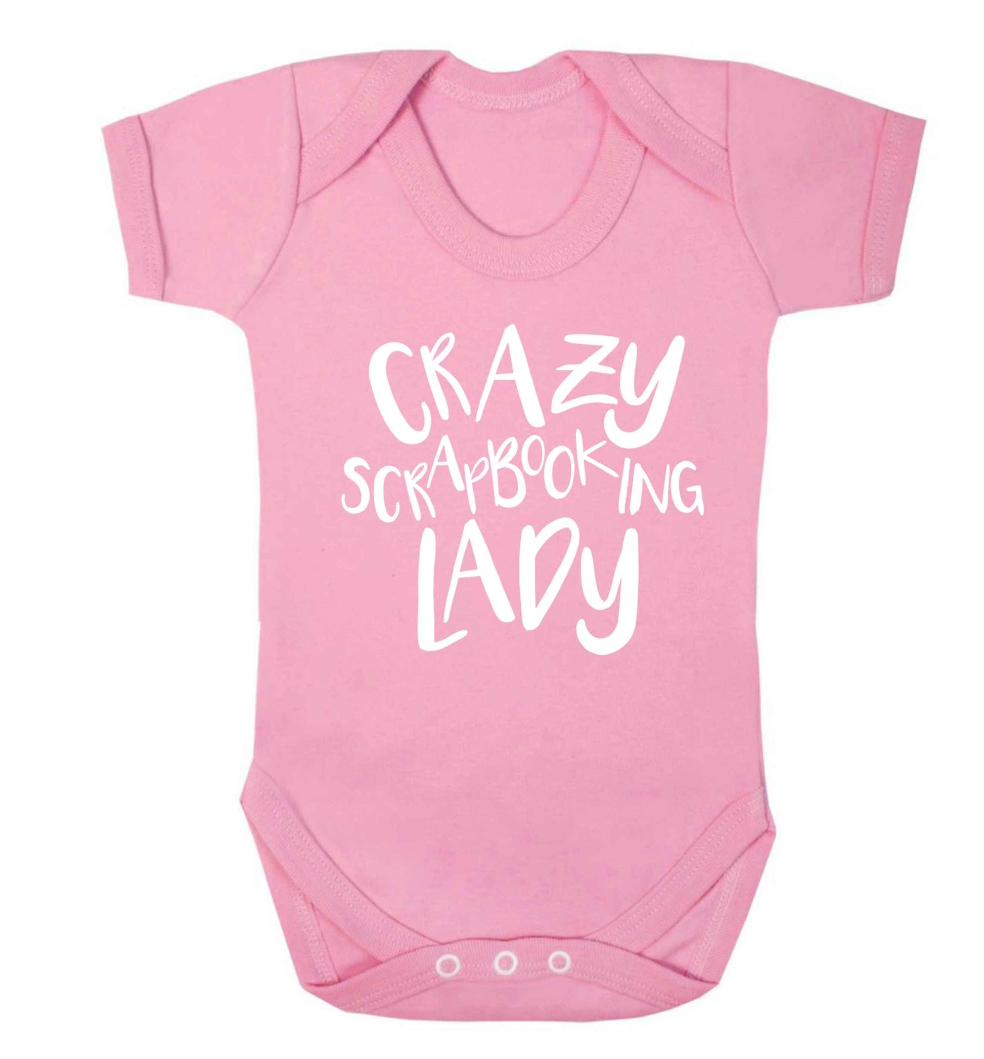 Crazy scrapbooking lady Baby Vest pale pink 18-24 months