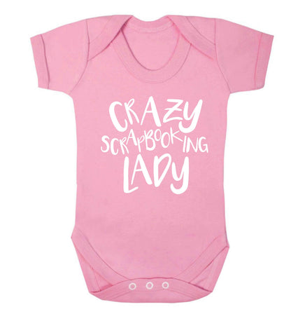 Crazy scrapbooking lady Baby Vest pale pink 18-24 months
