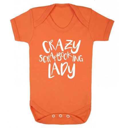 Crazy scrapbooking lady Baby Vest orange 18-24 months
