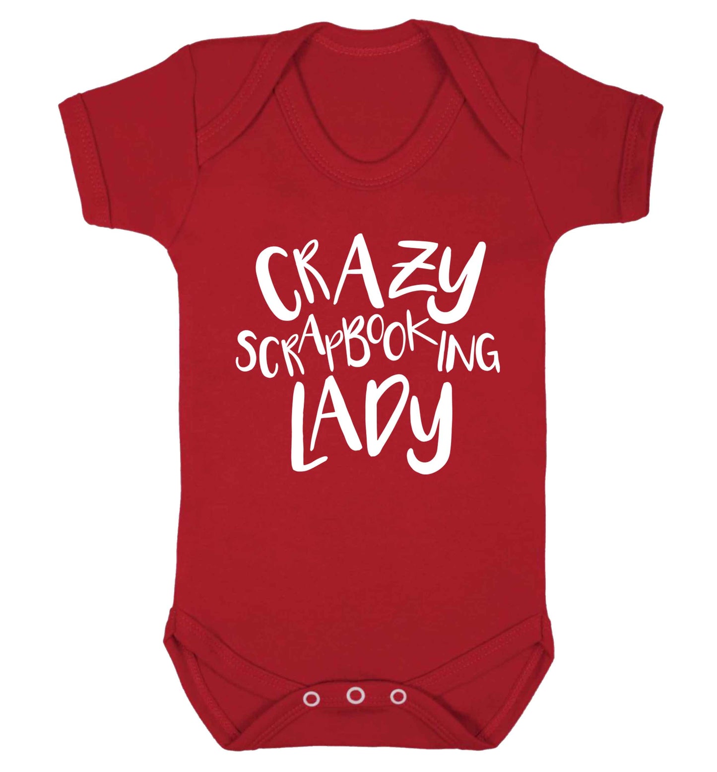 Crazy scrapbooking lady Baby Vest red 18-24 months
