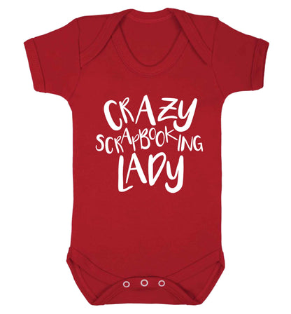 Crazy scrapbooking lady Baby Vest red 18-24 months