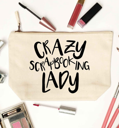 Crazy scrapbooking lady natural makeup bag