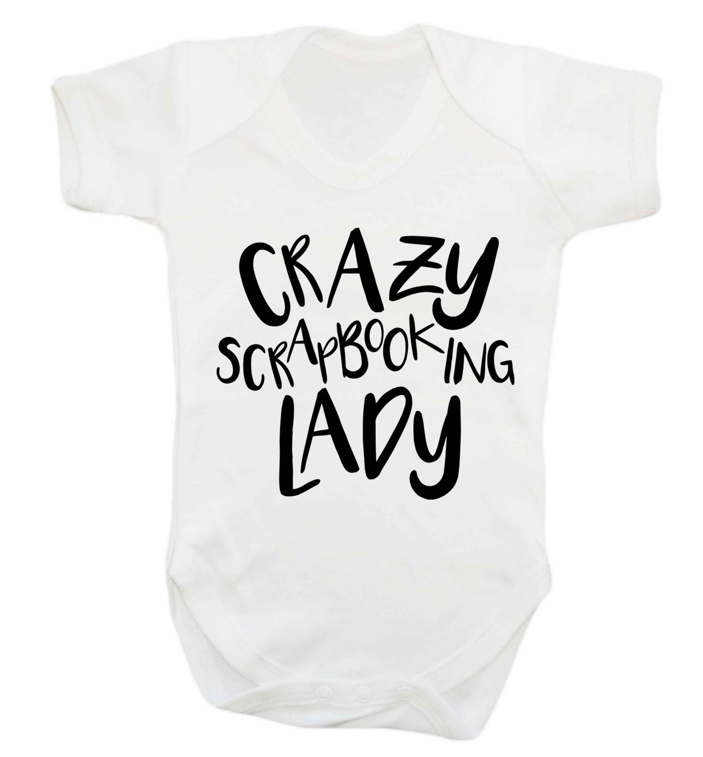 Crazy scrapbooking lady Baby Vest white 18-24 months