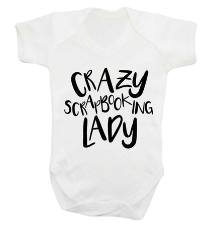 Crazy scrapbooking lady Baby Vest white 18-24 months