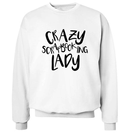 Crazy scrapbooking lady Adult's unisex white Sweater 2XL