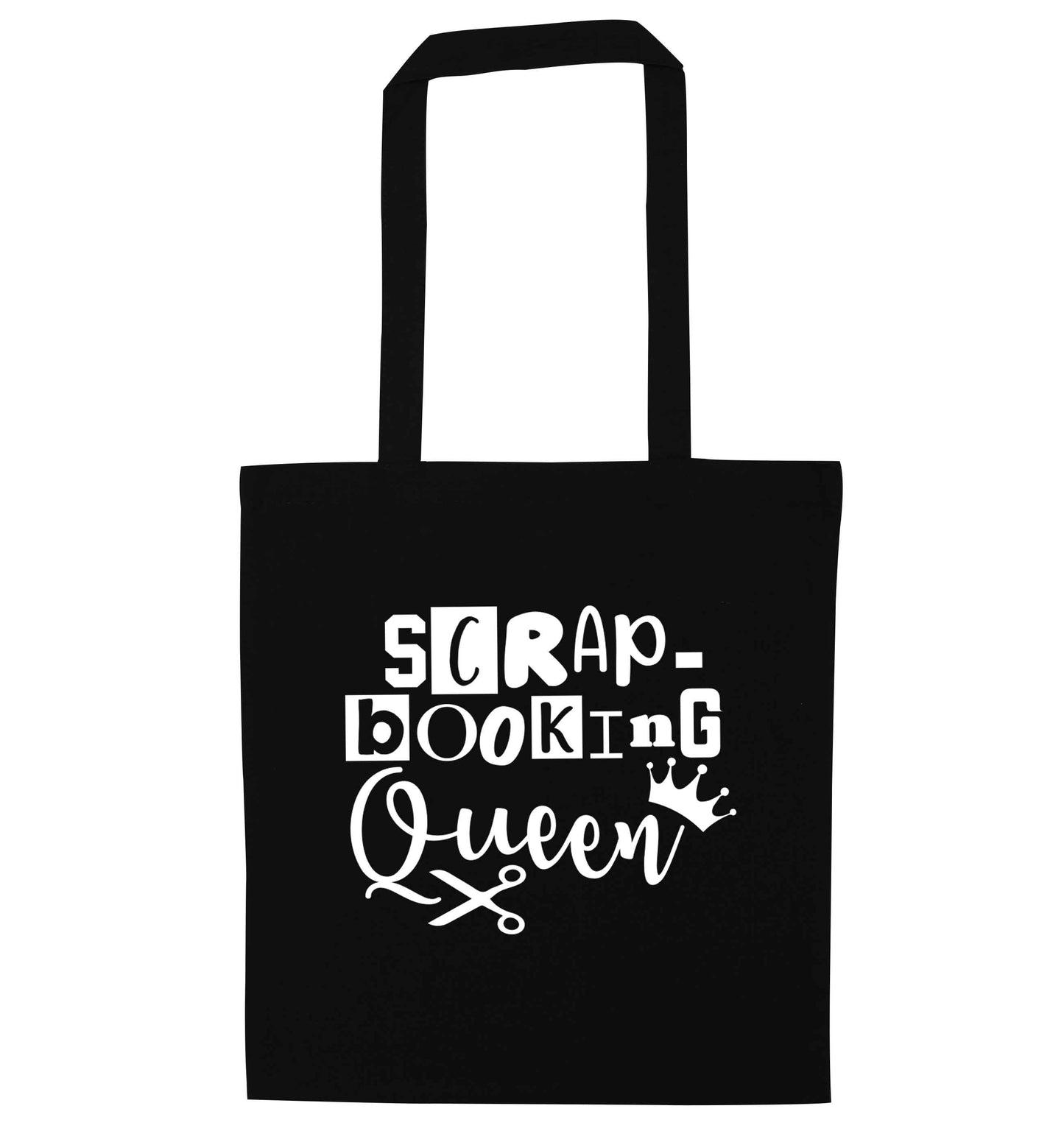 Scrapbooking Queen black tote bag