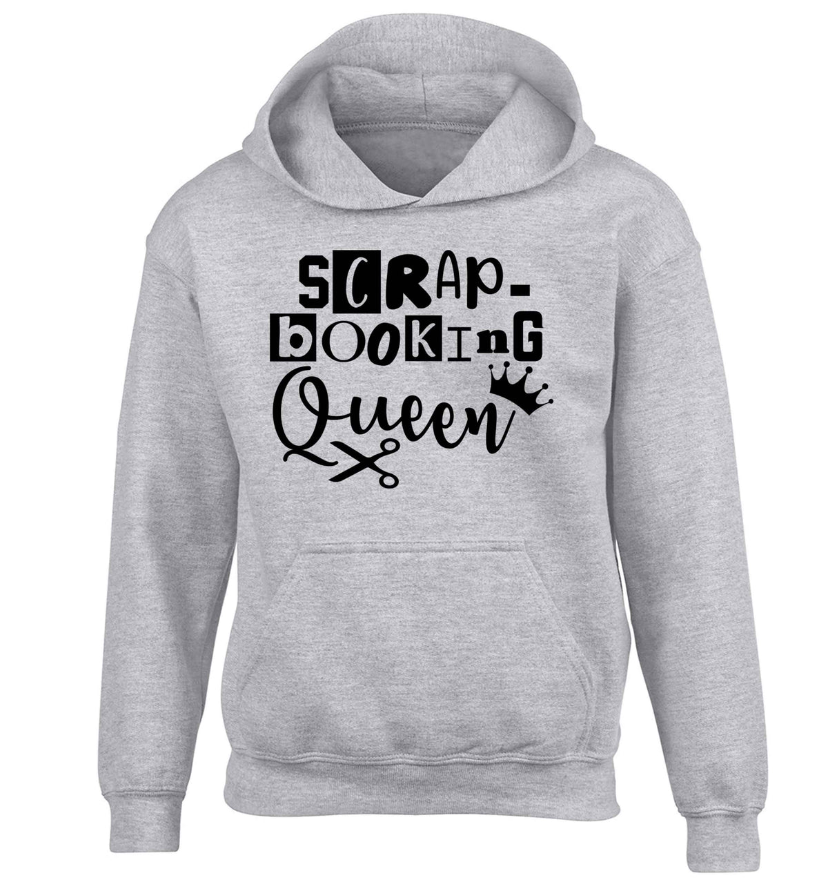 Scrapbooking Queen children's grey hoodie 12-13 Years