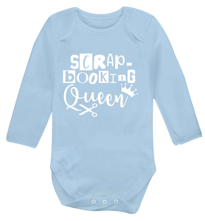 Scrapbooking Queen Baby Vest long sleeved pale blue 6-12 months