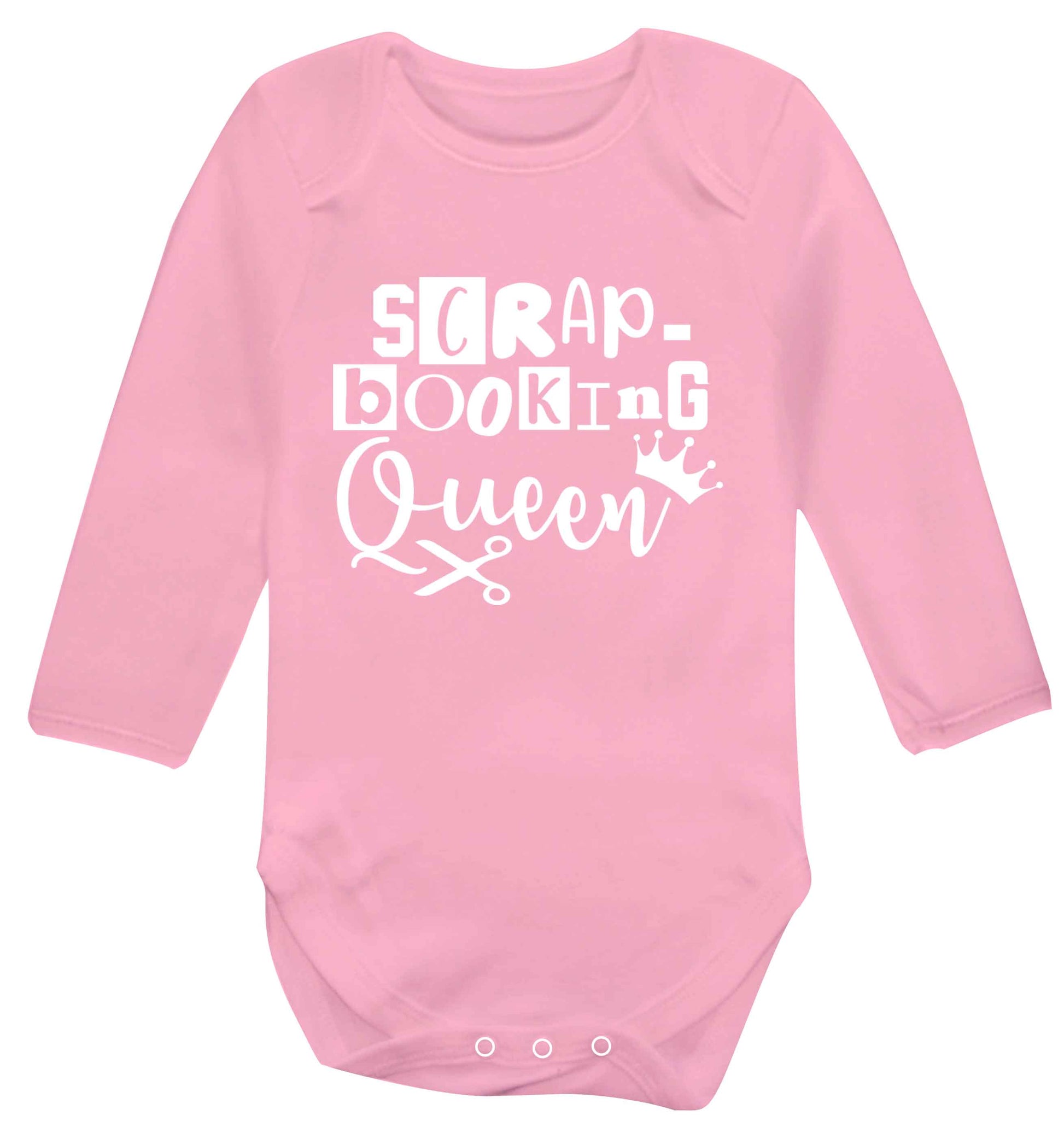 Scrapbooking Queen Baby Vest long sleeved pale pink 6-12 months