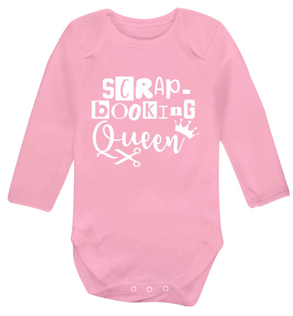 Scrapbooking Queen Baby Vest long sleeved pale pink 6-12 months