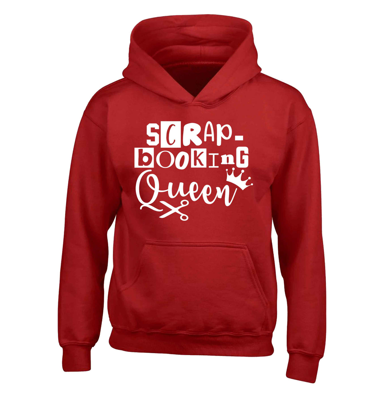 Scrapbooking Queen children's red hoodie 12-13 Years