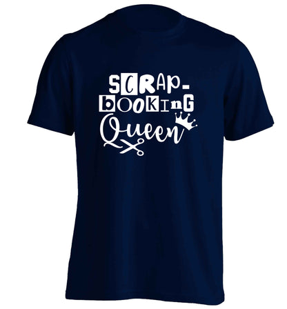 Scrapbooking Queen adults unisex navy Tshirt 2XL