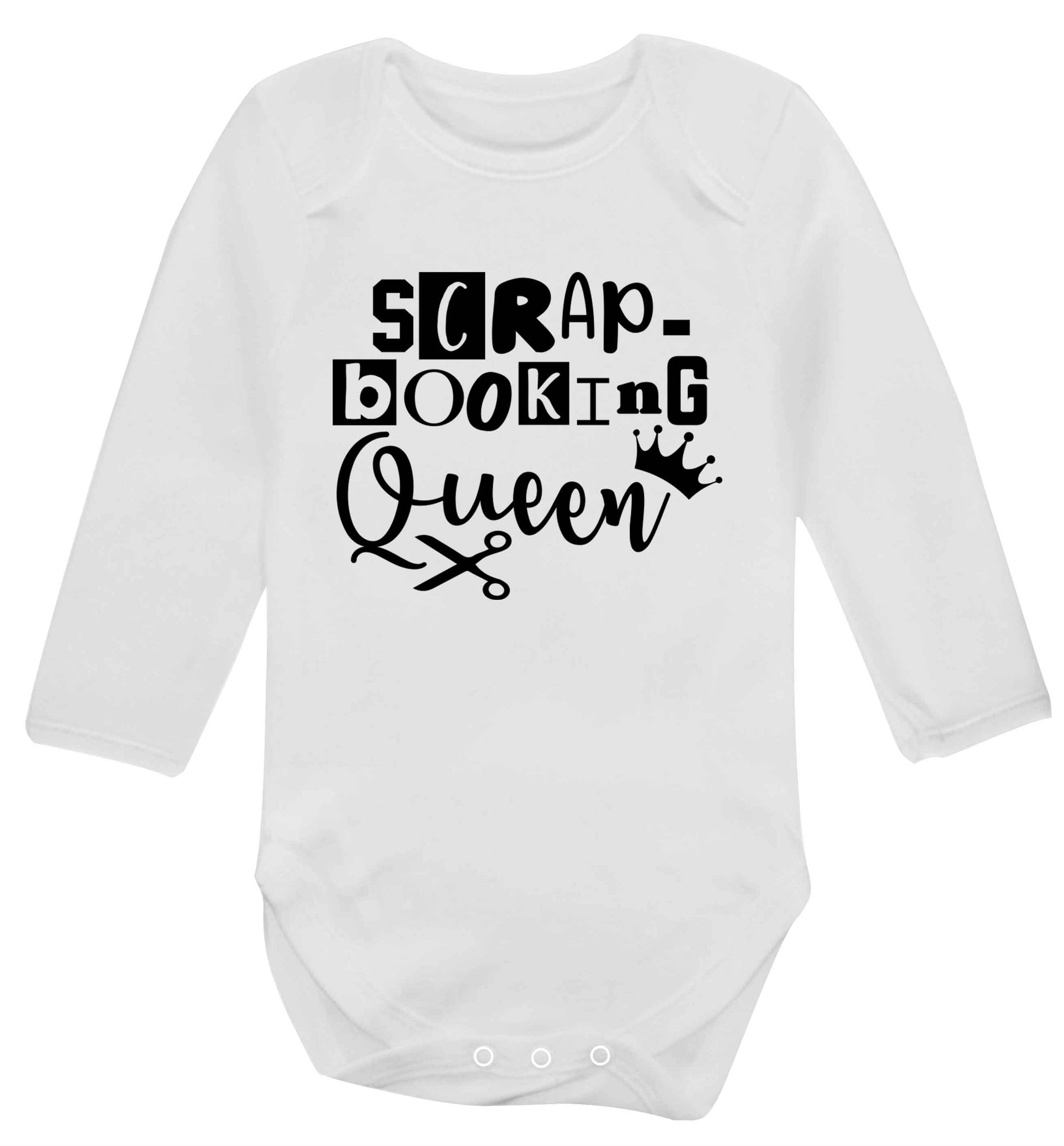 Scrapbooking Queen Baby Vest long sleeved white 6-12 months