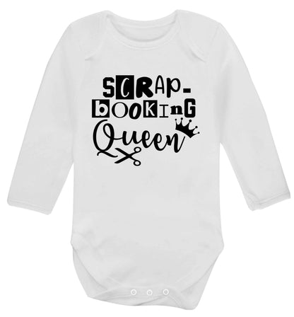 Scrapbooking Queen Baby Vest long sleeved white 6-12 months